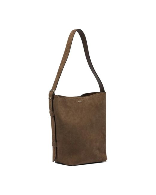 Max Mara Brown Braune Schultertasche Archetipo
