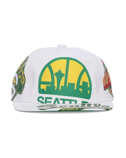Caps Mitchell & Ness de color Green