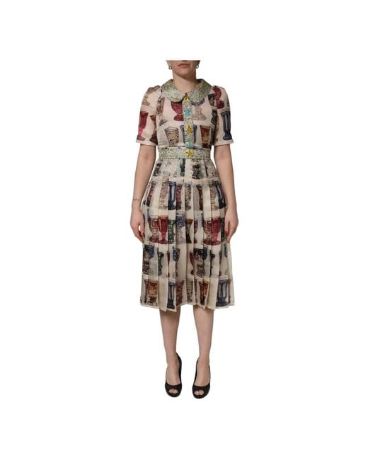 Dolce & Gabbana Brown Midi Dresses