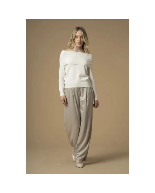 Round-Neck Knitwear Kocca en coloris Natural