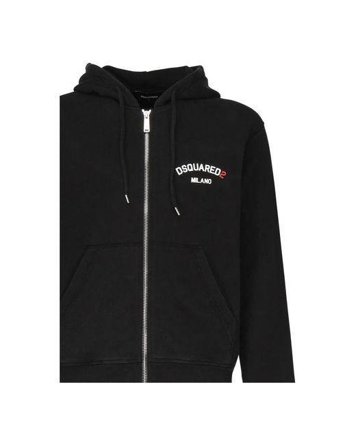 DSquared² Black Zip-Throughs for men