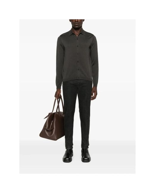 Emporio Armani Black Slim-Fit Trousers for men