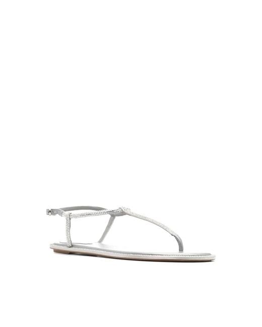 Rene Caovilla White Flat Sandals