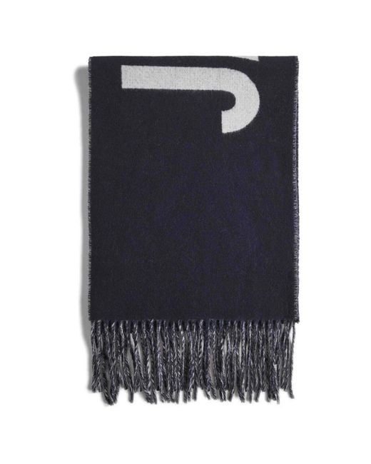 Jacquemus Black Scarf With Embroidered Logo