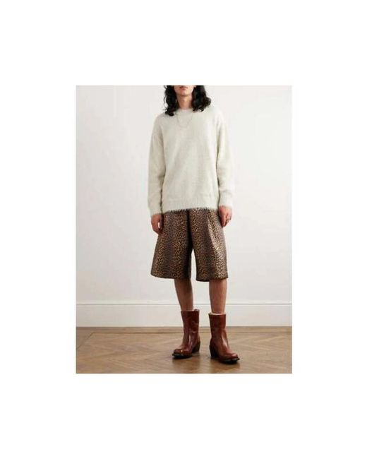 Dries Van Noten White Round-Neck Knitwear for men