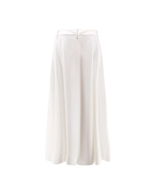 Brunello Cucinelli White Midi Skirts