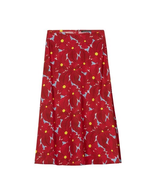 Luisa Cerano Midi Rok 4642 in het Red
