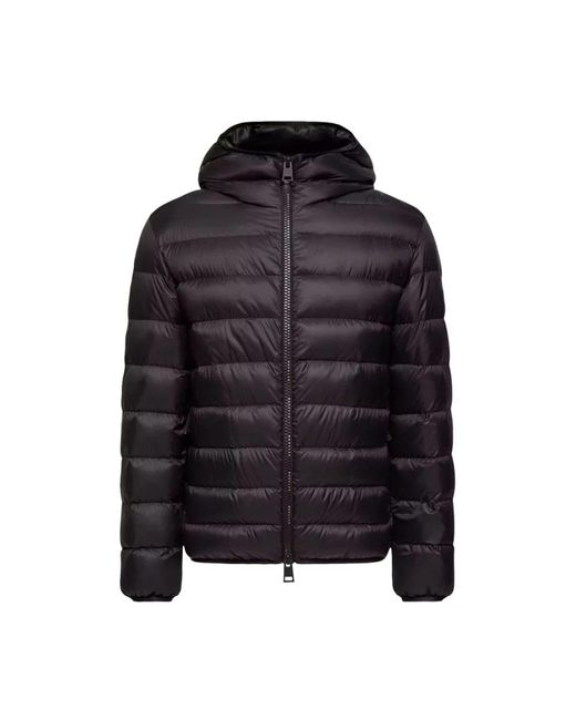 Moncler Black Alrai Hooded Zip-Up Short Padded Jacket for men