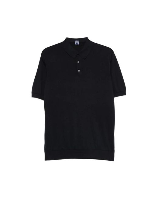 Fedeli Black Polo Shirts for men