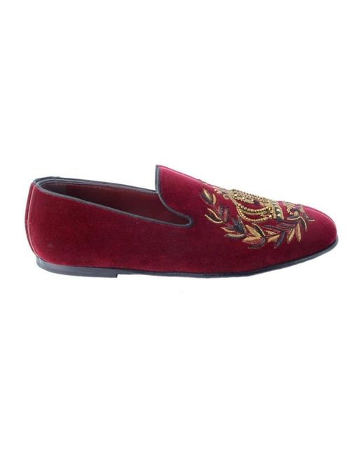 Dolce & Gabbana Red Loafers for men