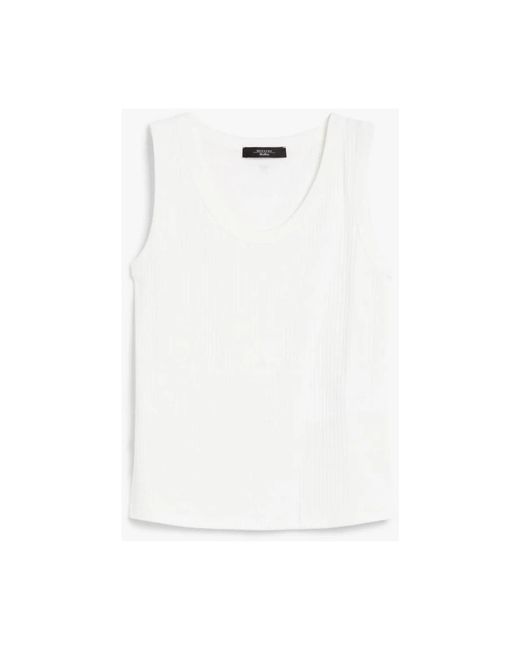 Weekend by Maxmara White Sleeveless Tops