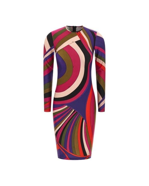 Midi Dresses Emilio Pucci de color Red