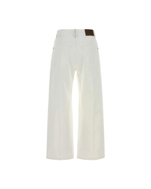 Brunello Cucinelli White Straight Fit Jeans