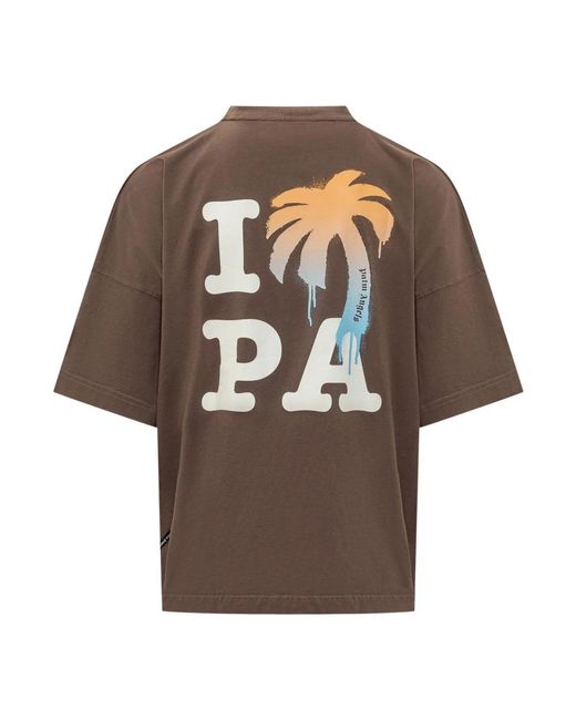 Palm Angels Brown T-Shirts for men