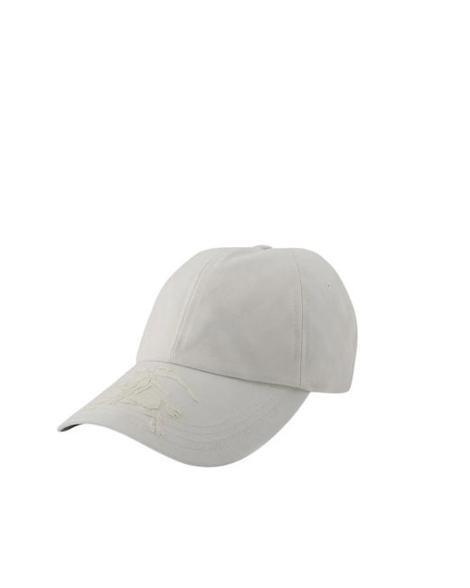 Burberry Gray Weiße applique cap - synthetisches material