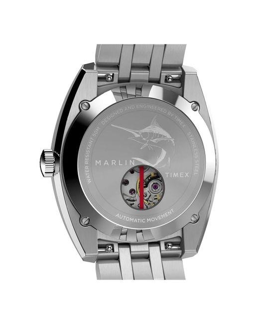Timex Accessoires ,Wit ,Herenhorloge Marlin Automatisch in het Metallic voor heren