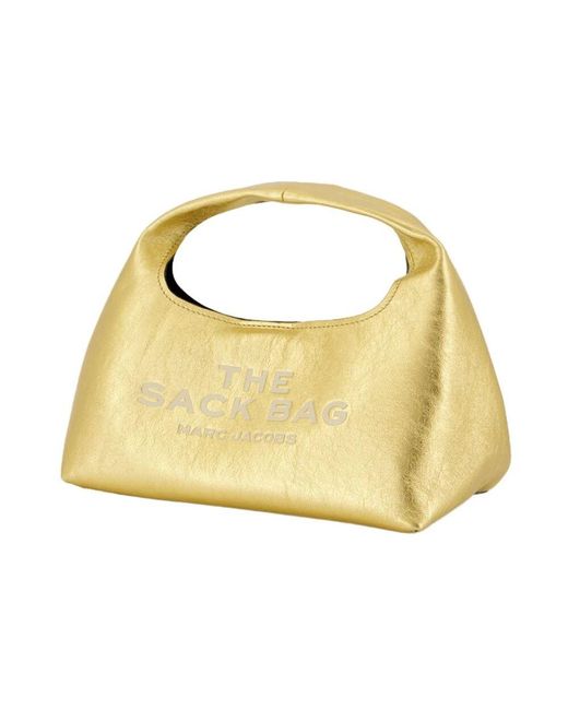 Marc Jacobs Yellow Goldene Leder Mini Sack Tasche