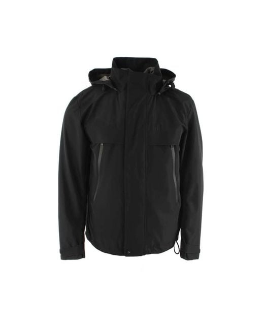 HUGO Black Rain Jackets for men