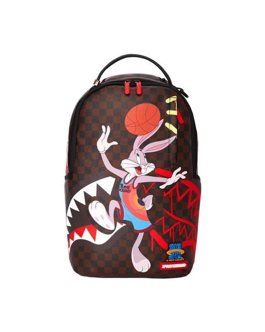 Space jam 2 checkered backpack di Sprayground in Brown