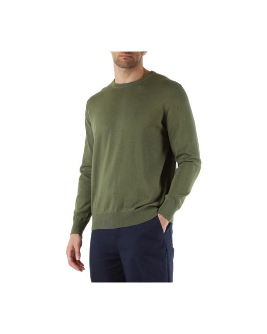 Aquascutum Green Round-Neck Knitwear for men