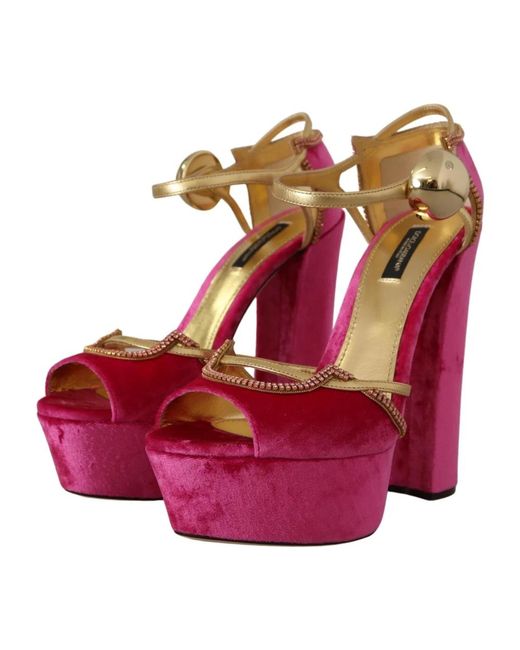Shoes > sandals > high heel sandals Dolce & Gabbana en coloris Pink