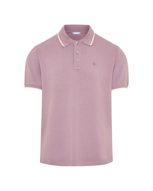 Jacob Cohen Baumwoll-Poloshirt Mit Gesticktem Logo in Purple für Herren