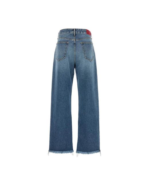 Alessandra Rich Blue Straight Fit Jeans