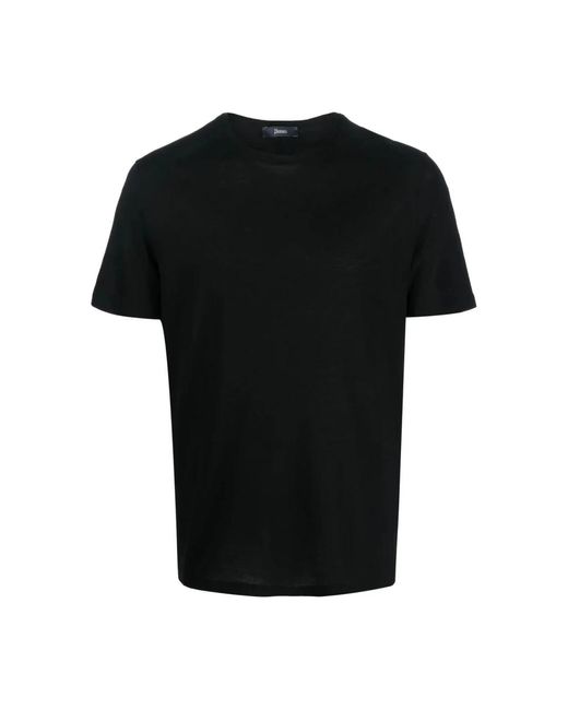 Herno Tops ,Zwart ,Katoen T-Shirt in het Black voor heren