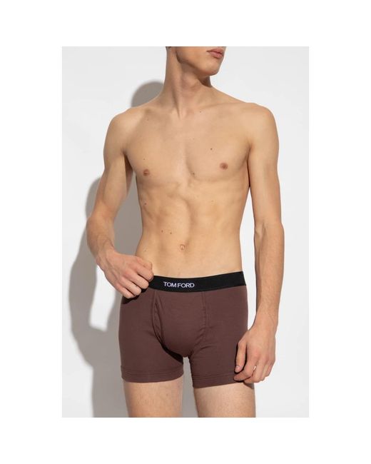 Tom Ford Ondergoed ,Bruin ,Katoen Boxer Briefs in het Purple voor heren