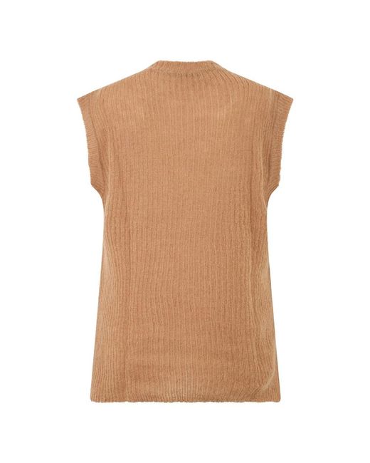 Alberta Ferretti Brown Round-Neck Knitwear