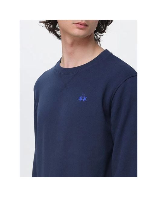 La Martina Blue Sweatshirts for men