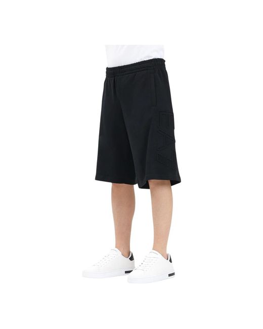 Long Shorts di EA7 in Black da Uomo