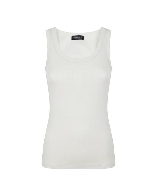 Fabiana Filippi White Sleeveless Tops