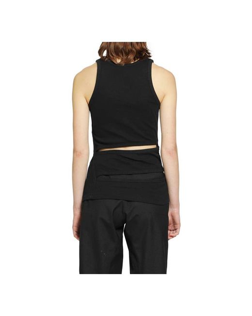 Coperni Black Sleeveless Tops