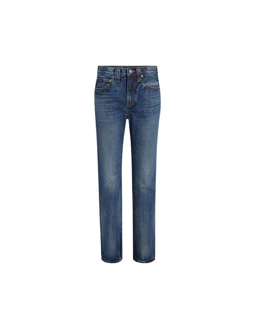 Khaite Blue Straight Jeans