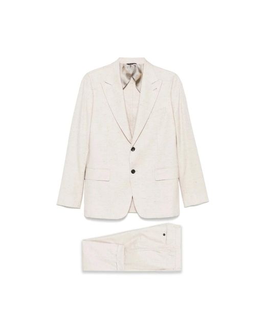 Reveres 1949 Single Breasted Suits in het White voor heren