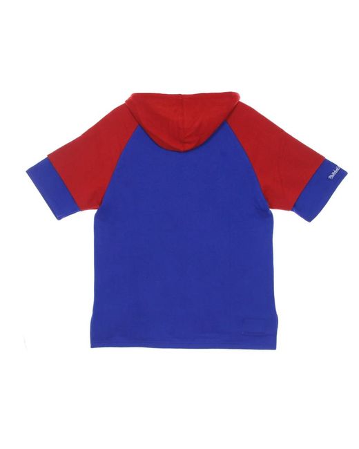 Mitchell & Ness Hoodies & Sweatvesten ,Blauw ,Katoen Nfl Fleece Hoodie Korte Mouw Blauw in het Blue voor heren