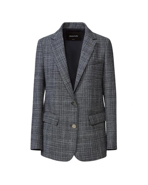 Fabiana Filippi Gray Tweed Jackets