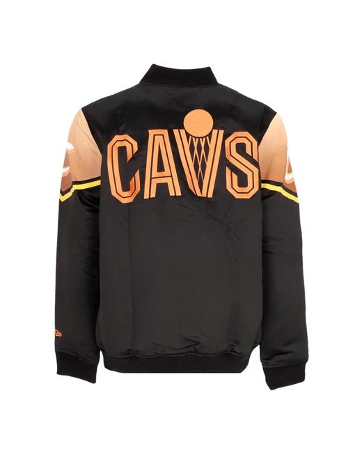 KTZ Jassen ,Zwart ,Polyester Snap Satin Bomber Jacket in het Black voor heren