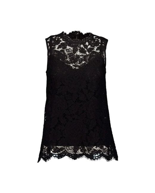Dolce & Gabbana Black Sleeveless Tops