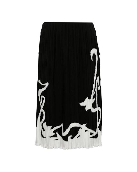 Lanvin Geplooide Lange Rok in het Black