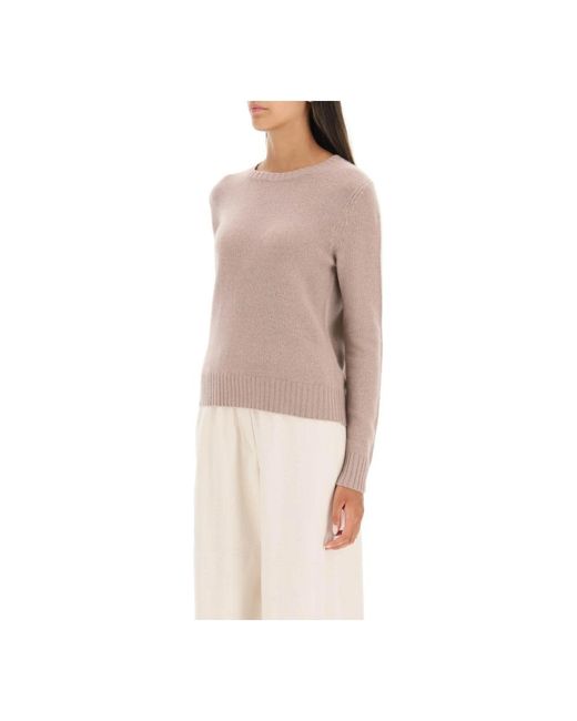 Allude Natural Round-Neck Knitwear