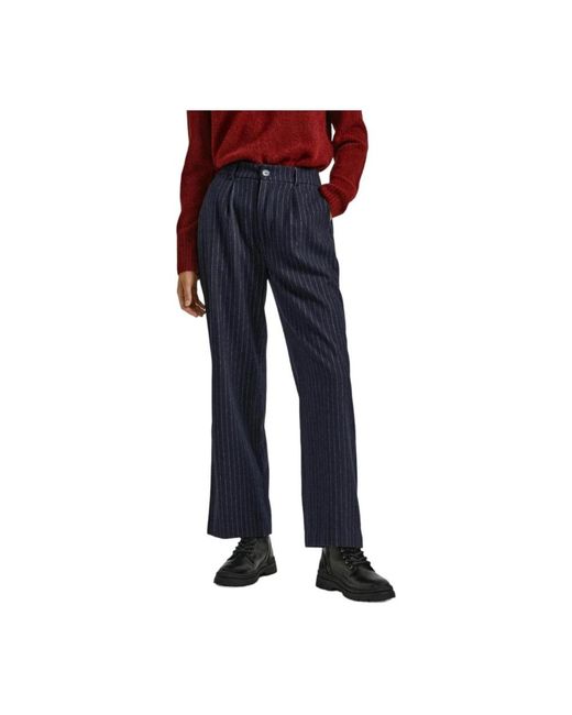 Pepe Jeans Blue Straight Trousers