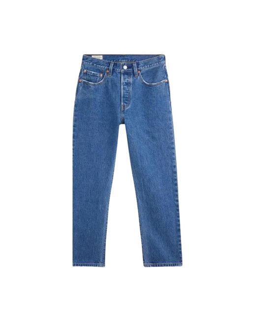 Levi's Blue Cropped-Jeans