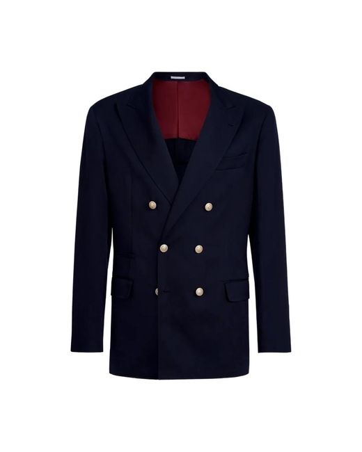 Brunello Cucinelli Blue Blazers for men