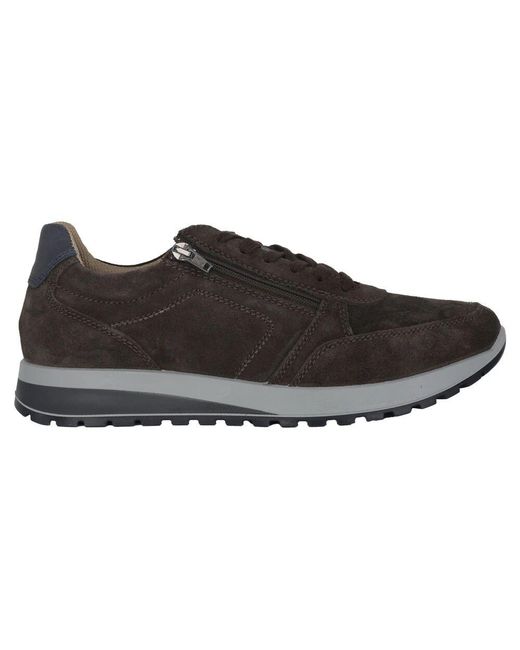 Ara Weit geschnittener schnür-zip-sneaker - braun in Black für Herren