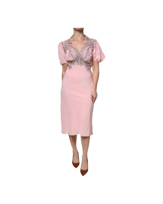 Ermanno Scervino Pink Midi Dresses