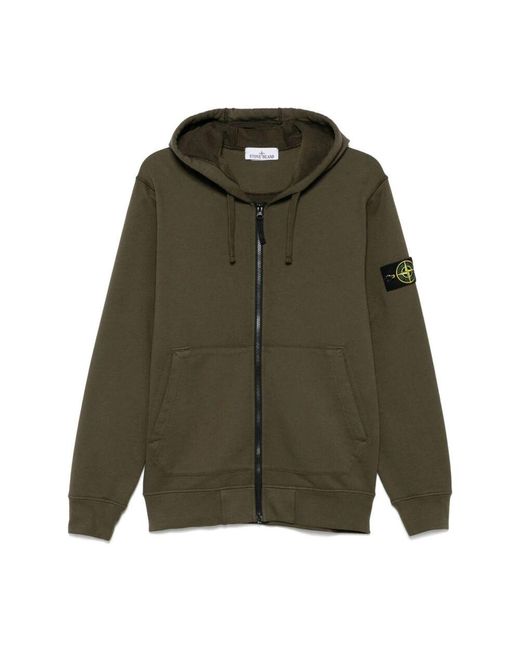 Stone Island Green Zip-Throughs for men