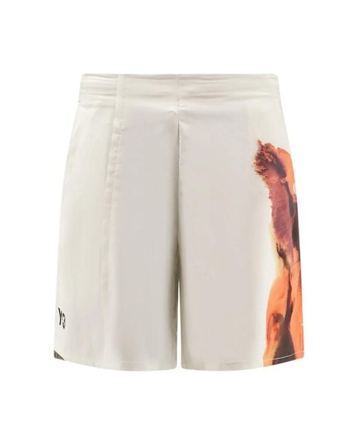 Y-3 White Casual Shorts for men