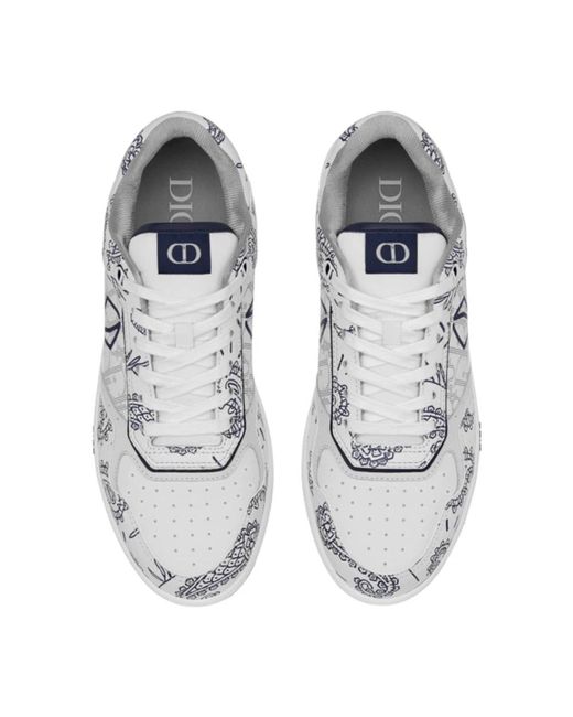 Dior Leder-sneaker mit ikonischem logo in White für Herren